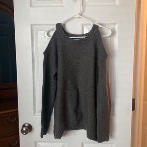 She & Sky dark grey cold shoulder sweater! Size M